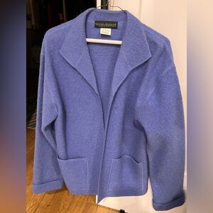 Harvé Benard Periwinkle Blue Wool Blend Sweater/Blazer - Medium